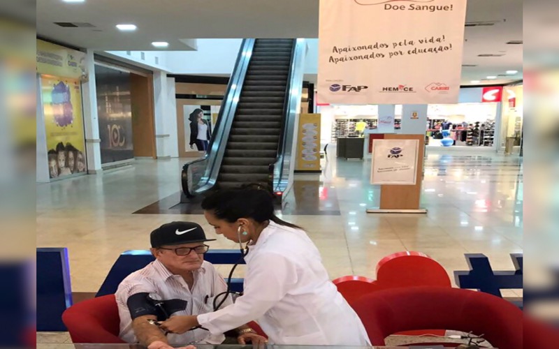 FAP, Hemoce e Cariri Garden Shopping promovem campanha para estimular doação de sangue