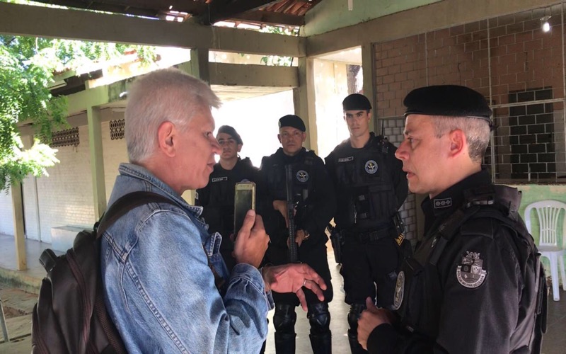 Comandante do RAIO Coronel Márcio visita escola que funcionará como Subunidade do RAIO em Crato/CE