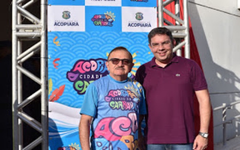 RAFAEL BRANCO E O PREFEITO DE ACOPIARA ESTÃO EM PERFEITA SINTONIA E COM A CORDA TODA PARA O CARNAVAL DA CIDADE.