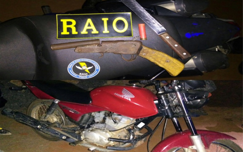 Homem é preso pelo BPRAIO com moto roubada e arma de fogo em Juazeiro do Norte-CE