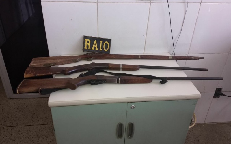 BPRAIO tira mais três armas de circulação no sítio Tereza em Barbalha-CE