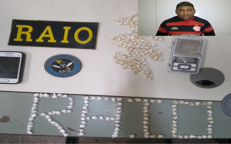 BPRAIO apreende mais droga e prende acusado de tráfico no bairro Barro Branco em Crato-CE