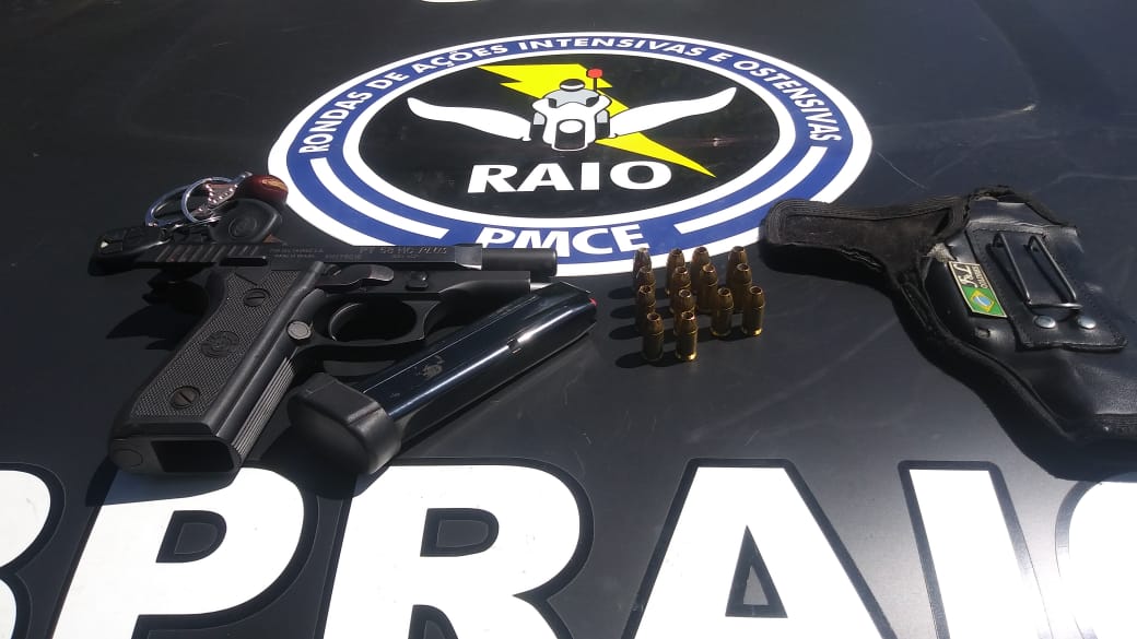 Em Barbalha, três homens são presos pelo BPRAIO por porte ilegal de arma de fogo