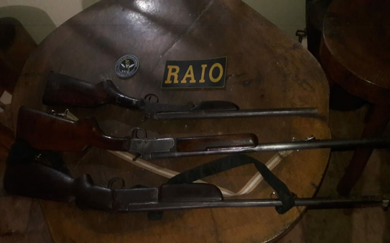 BPRAIO apreende mais três armas de fogo fazendo o total de seis armas apreendidas de posse do acusado de matar mulher em Crato-CE