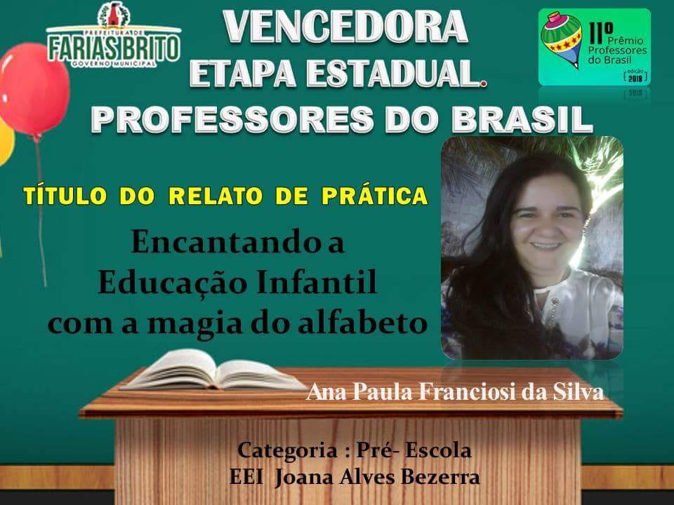 Farias Brito é destaque no Prêmio Professores do Brasil