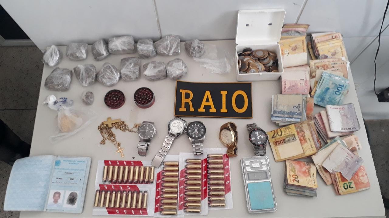 Ações Policiais do BPRAIO resultam em apreensão de boa quantidade de droga e munições nas cidades de Juazeiro do Norte, Brejo Santo