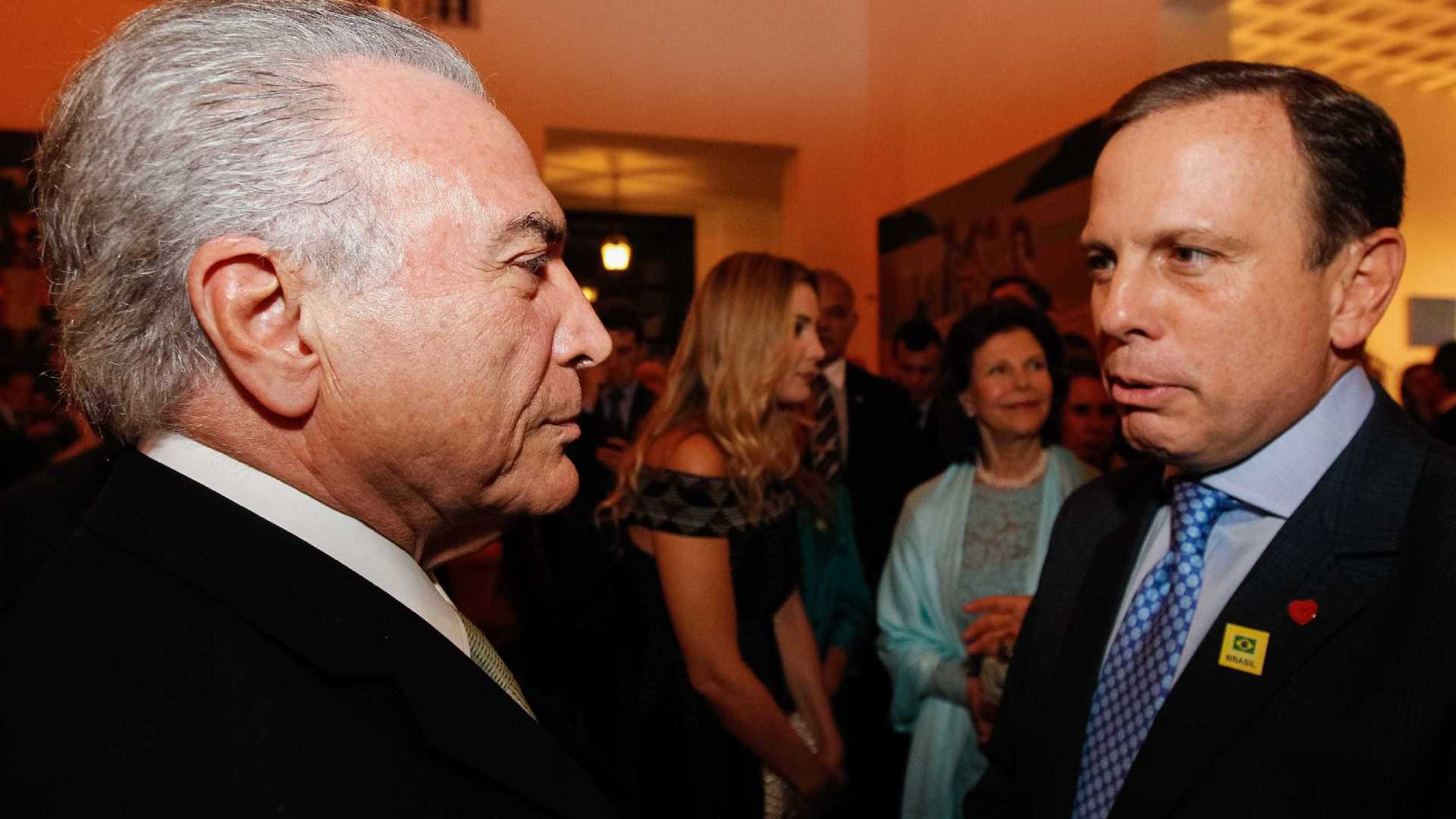 Temer está irritado com Doria e prepara uma ‘surpresa’ para o tucano