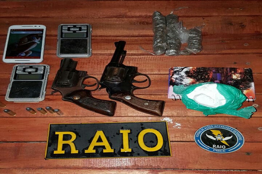 BPRAIO apreende mais duas armas de fogo e drogas em Juazeiro do Norte e Barbalha-CE