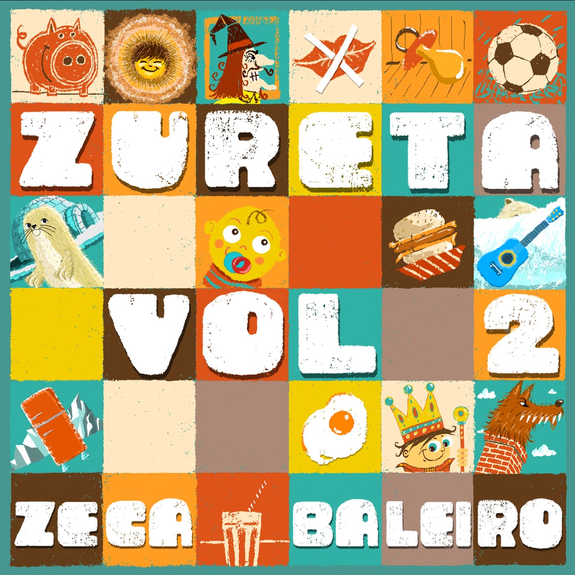 Eis a capa de ‘Zureta’, álbum infantil em que Zeca Baleiro reúne 18 temas para crianças