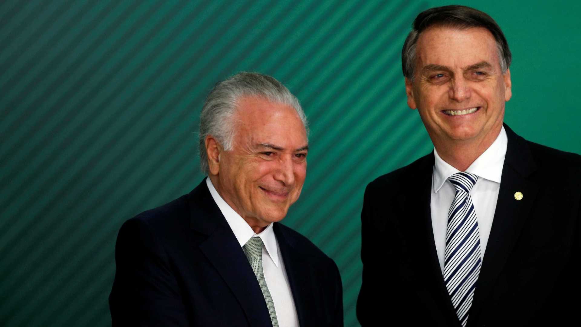 Temer deixa para Bolsonaro R$ 336 bi em investimentos já engatilhados