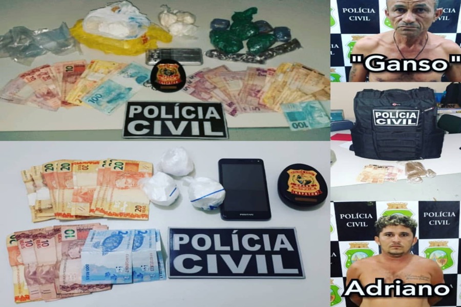 Mais drogas apreendidas e acusados presos desta vez na cidade de Juazeiro do Norte-CE pela Polícia Civil