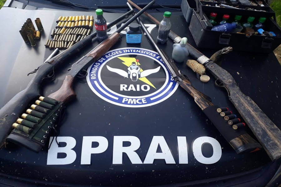 11 Armas de fogo são tiradas de circulação pela Polícia em quatro cidades do Cariri neste fim de semana