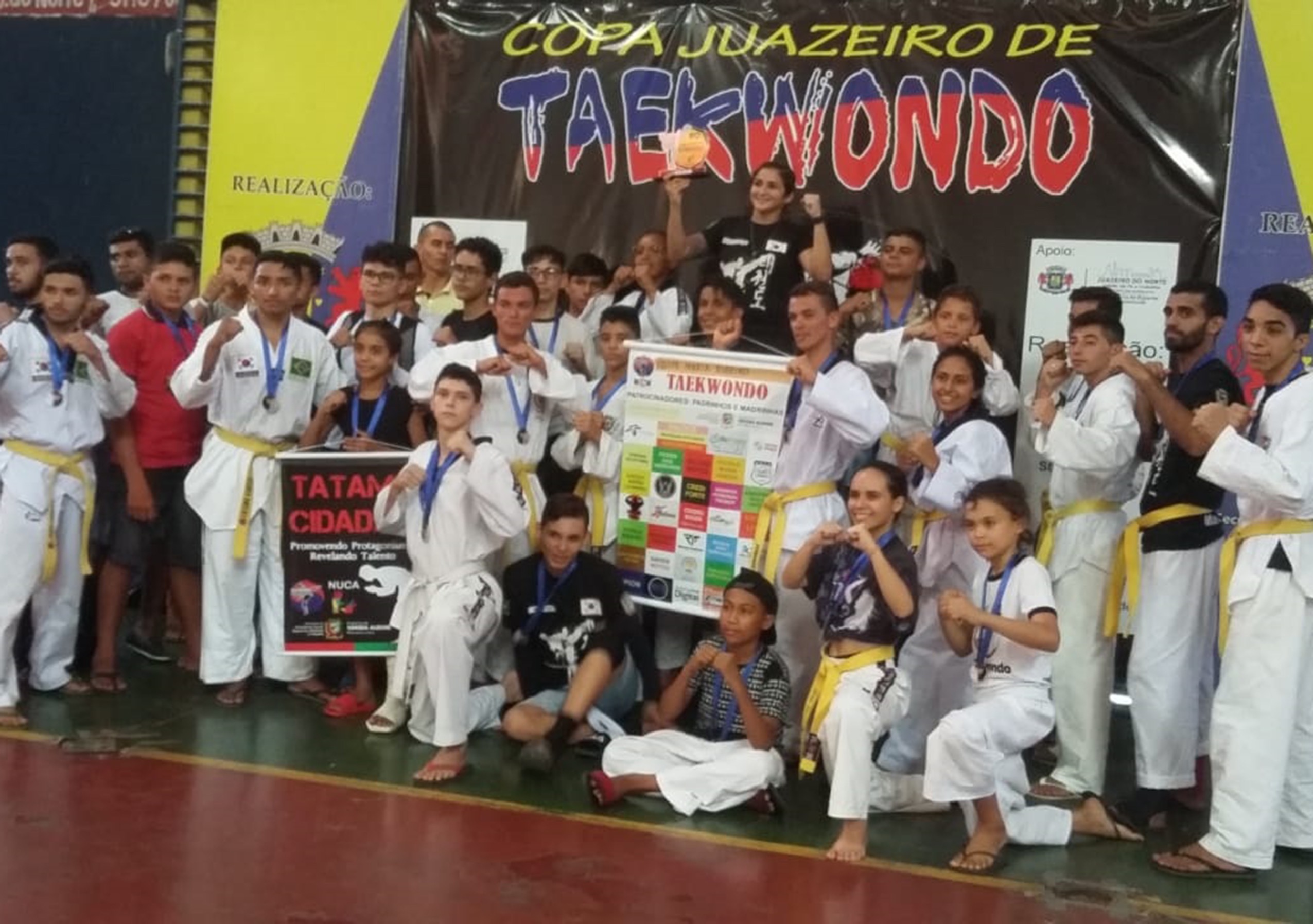 Alunos do Projeto Tatame Cidadão participaram da Copa Juazeiro de Taekwondo