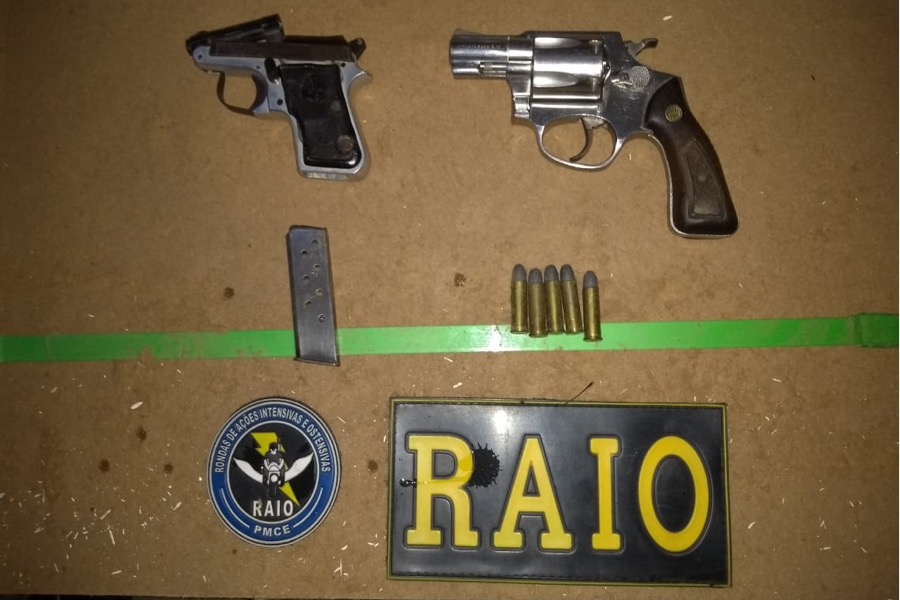 Quatro armas de fogo são tiradas de circulação pelo BPRAIO em Juazeiro e Barbalha-CE