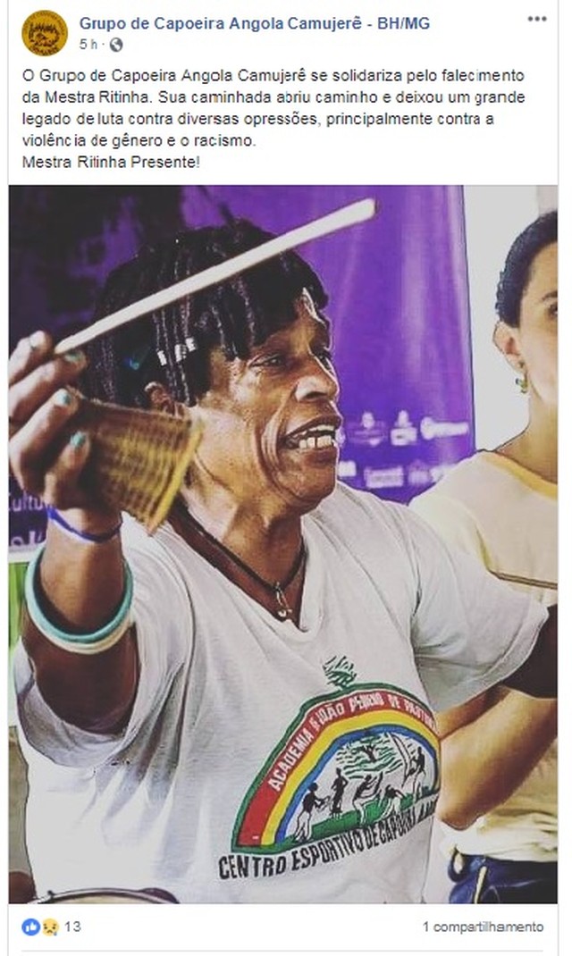 Mestra de capoeira Ritinha da Bahia morre em Salvador