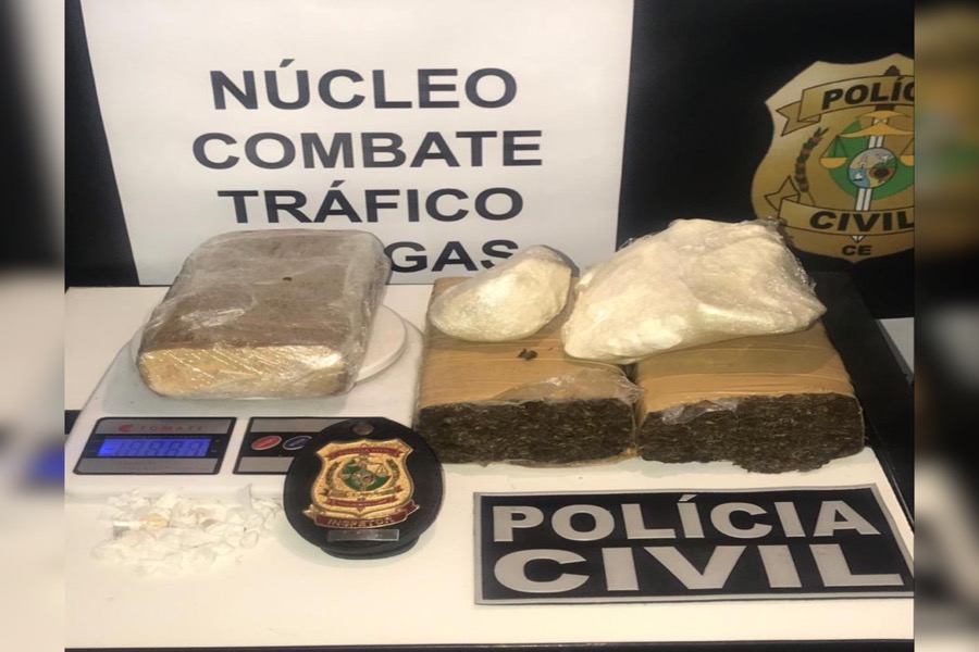 Mais de 2 kg de droga que seria vendida e distribuída foi apreendida em Juazeiro do Norte-CE