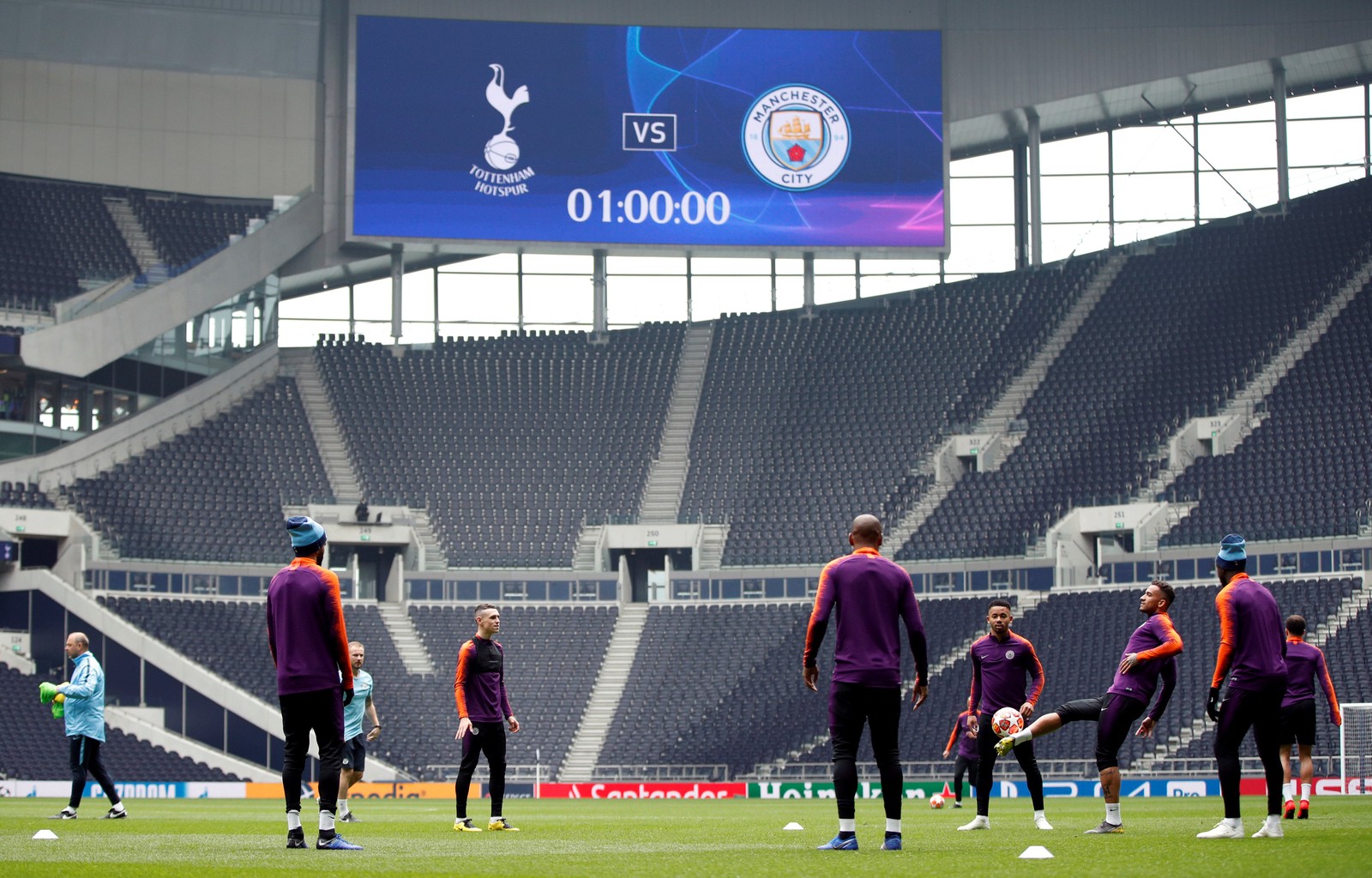 Estádio novo, velhos conhecidos: Tottenham e City fazem único jogo caseiro das quartas da Champions