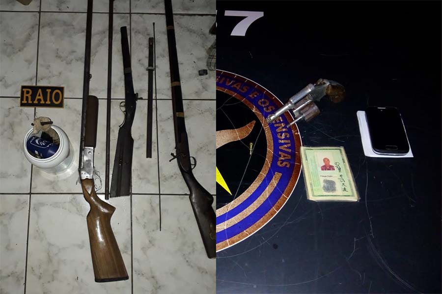 Em menos de dois dias, cinco armas de fogo são tiradas de circulação pelo BPRAIO em Brejo Santo e Barbalha