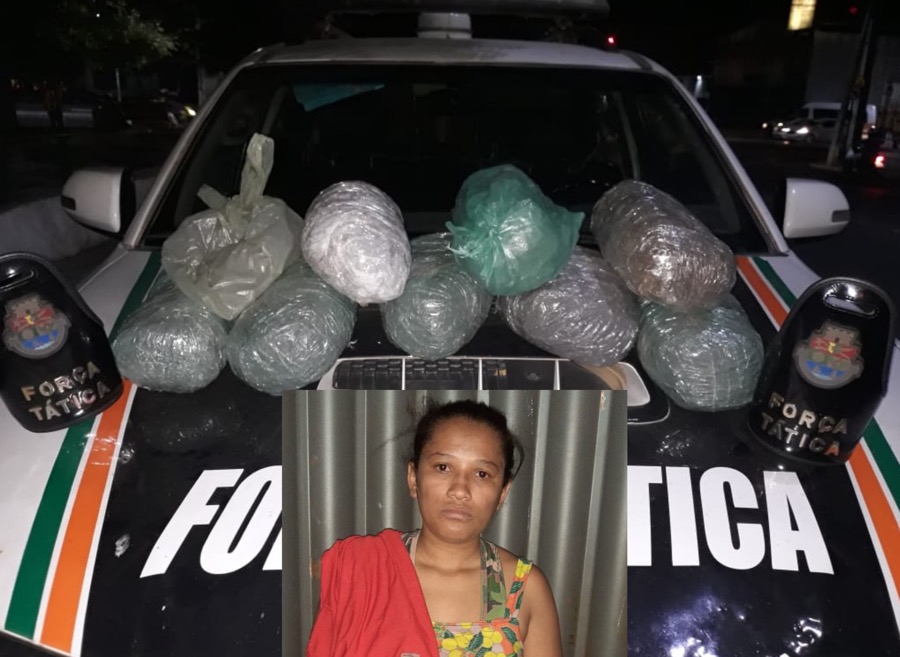 Policia apreende mais de 8kg  de droga dentro de mala e mulher é presa em Juazeiro do Norte-CE