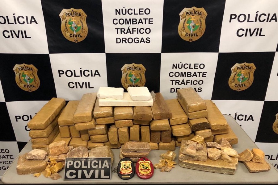 Polícia Civi apreende mais de 40 kg de droga  em Missão Velha-CE que estava sendo transportada em um ônibus para  Fortaleza-CE