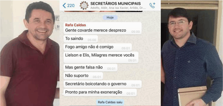 Secretário de Milagres surta, acusa colegas de traição e pede exoneração