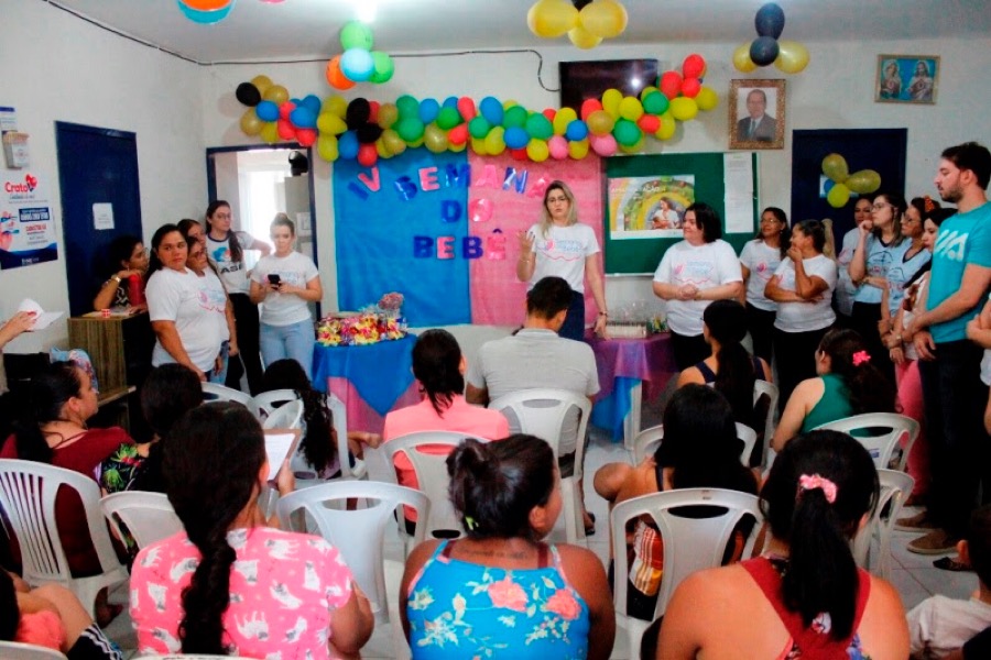 Postos de Saúde do Crato recebem gestantes e puérperas para atividades da IV Semana do Bebê