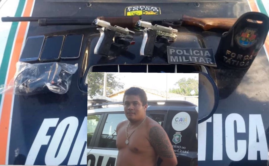 Após quase um ano fugitivo da PIRC acusado de 11 assassinatos e mais crimes é preso de posse de armas de fogo em Juazeiro do Norte-CE