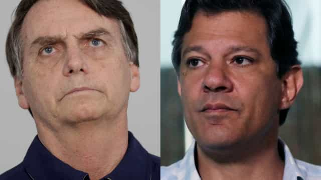 Se eleição fosse hoje, Haddad venceria Bolsonaro por 42% a 36%