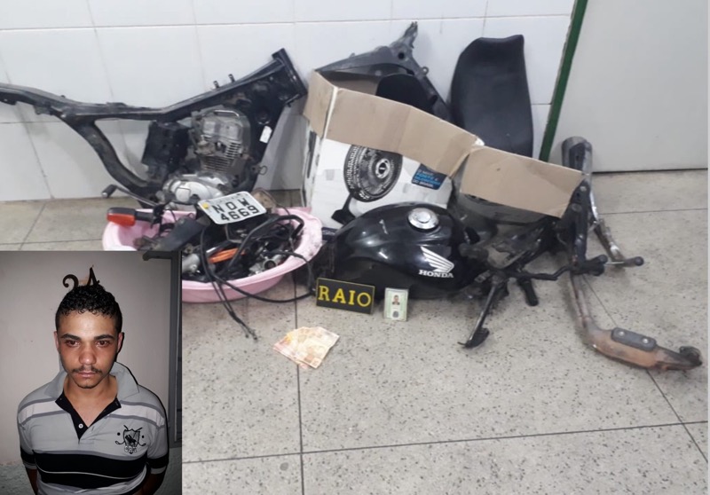 Peças de motocicleta roubada é encontrada em residência na cidade de Juazeiro do Norte-CE