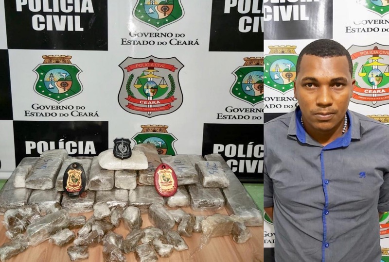 Polícia Civil apreende 12 kg de drogas no interior de ônibus que seria distribuída em Juazeiro do Norte-CE