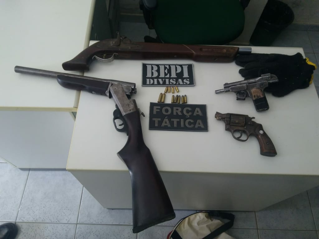 Arma de fogo e munições é  apreendida com menor de idade  em Farias Brito-CE