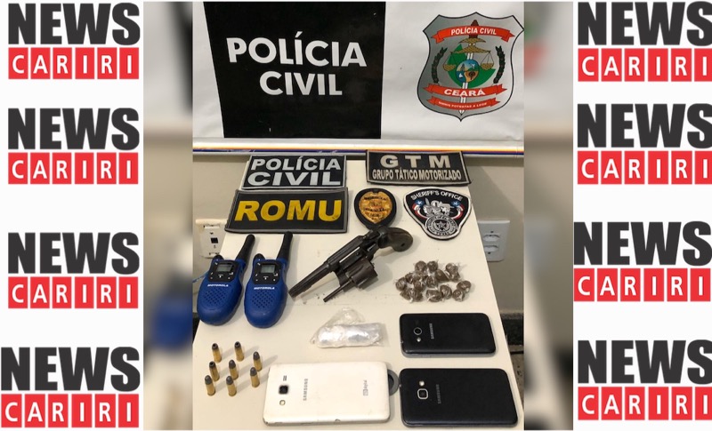 Polícia Civil prende dupla que vinha praticando vários assaltos em Juazeiro do Norte-CE e apreende arma