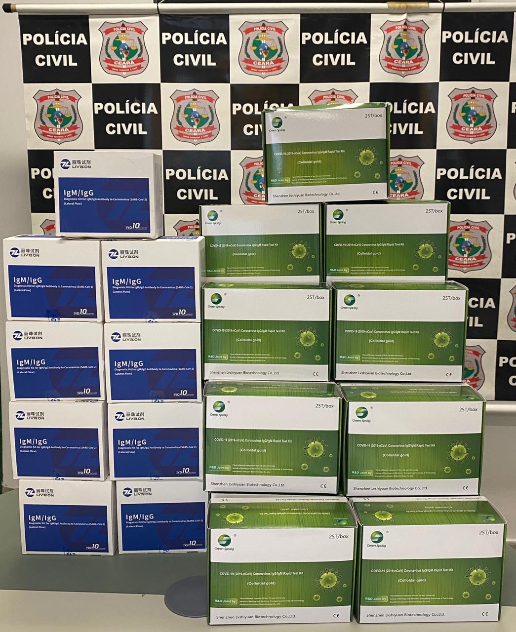 Polícia Civil prende dupla suspeita de comercializar de forma irregular testes do Covid-19 em Fortaleza