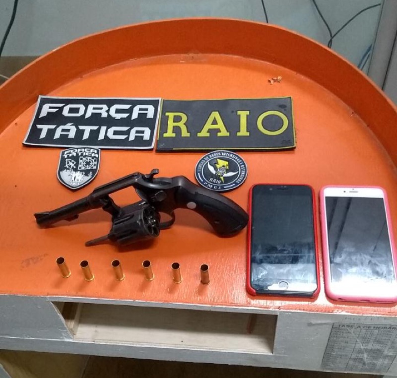 Polícia é recebida a bala, dois são presos e uma arma de fogo é apreendida em Crato-CE