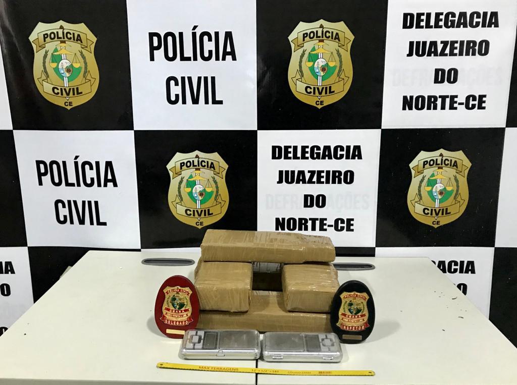 Após investigações ocorridas em dias distintos, Polícia Civil apreende quase cinco quilos de drogas no Cariri