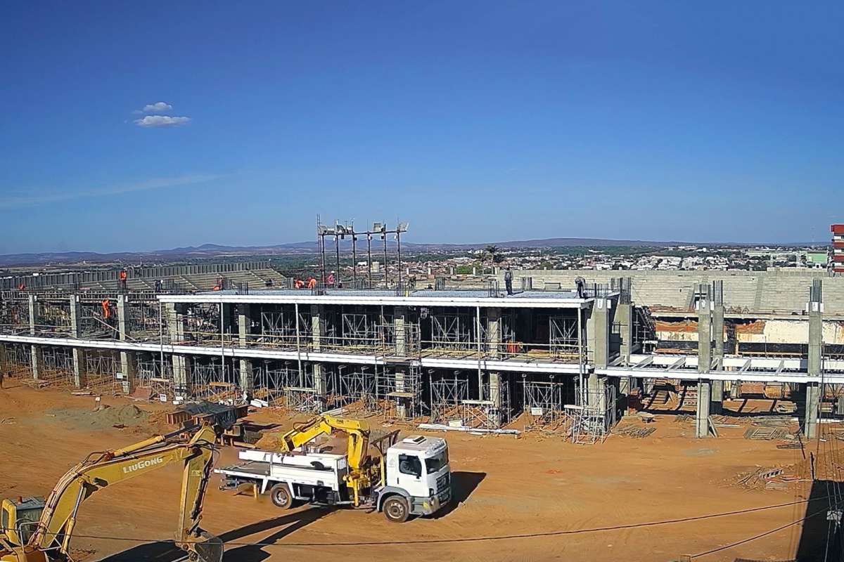 Obras na Arena Romeirão se aproximam da metade da conclusão