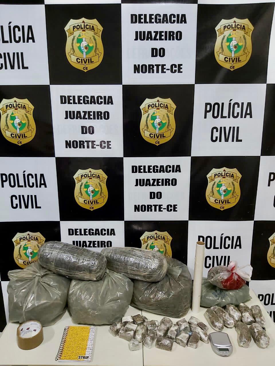 Polícia Civil apreende mais de 05 kg de drogas em ações policiais e prende acusados em Juazeiro do Norte-CE