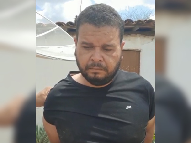 Acusado de matar ex-mulher a tiros é preso em Milagres; veja o momento