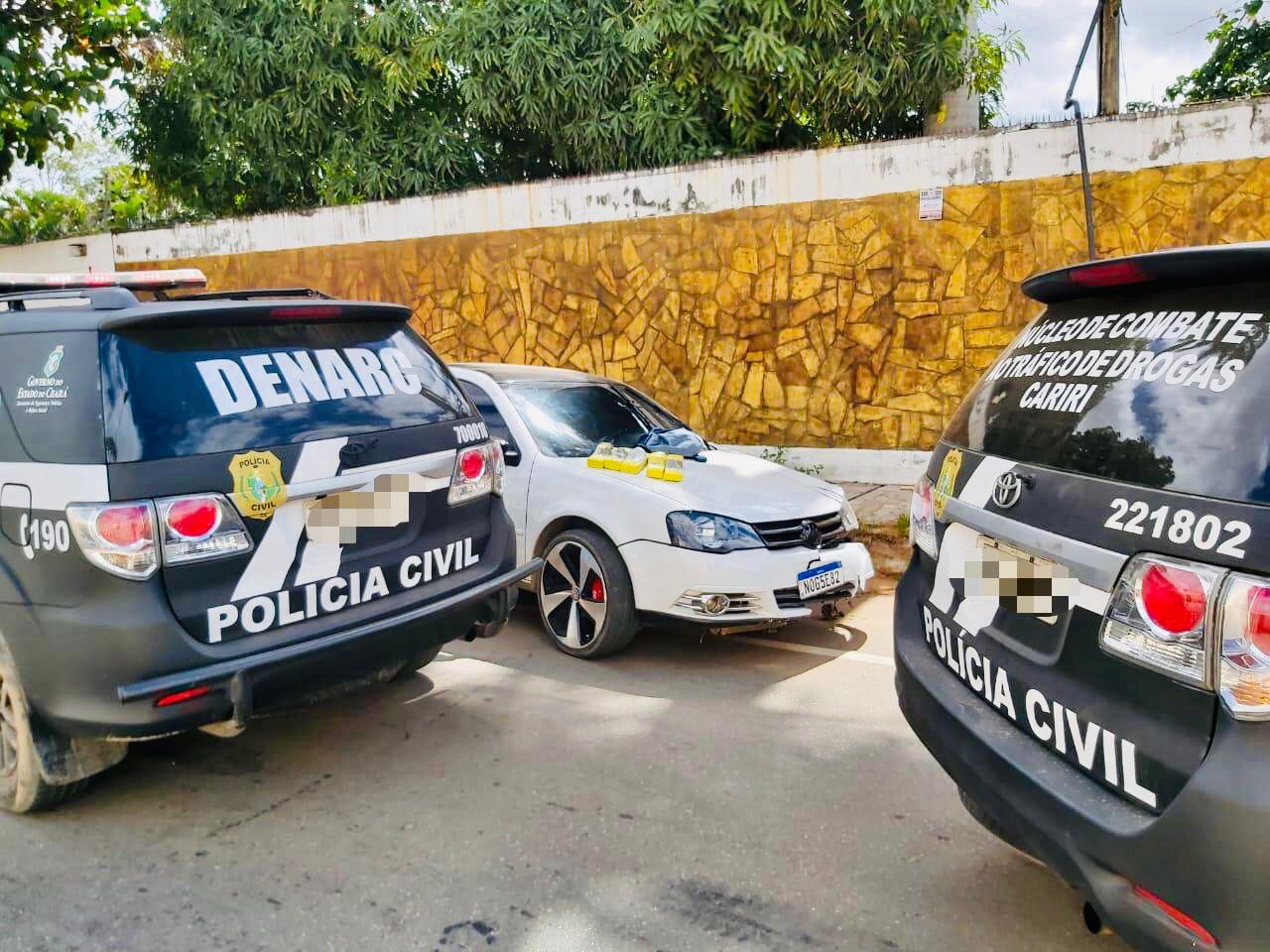 Polícia Civil do Ceará apreende 5,5kg de maconha após perseguição em Juazeiro do Norte