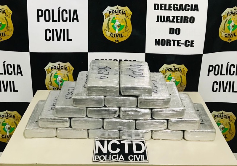 Polícia Civil prende paulista em posse de 20 quilos de cocaína em Juazeiro do Norte