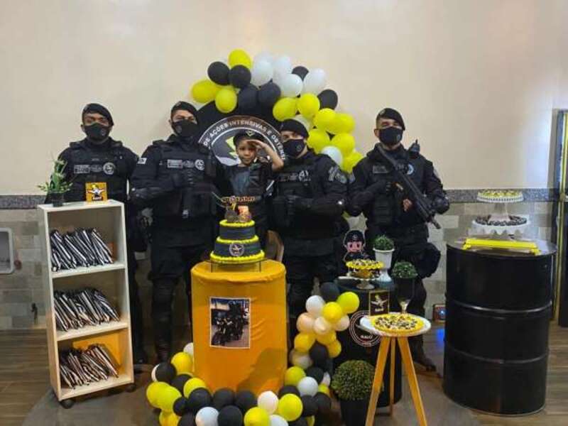 Em Várzea Alegre, menina que sonha em ser policial militar escolhe festa de aniversário com tema do CPRaio