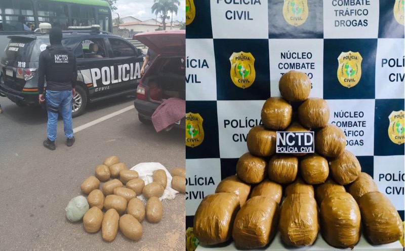 Trio é capturado pela Polícia Civil em posse de 23 quilos de maconha no Cariri