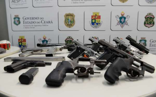 Forças de Segurança retiram 1.759 armas de fogo de circulação no primeiro trimestre deste ano no Ceará