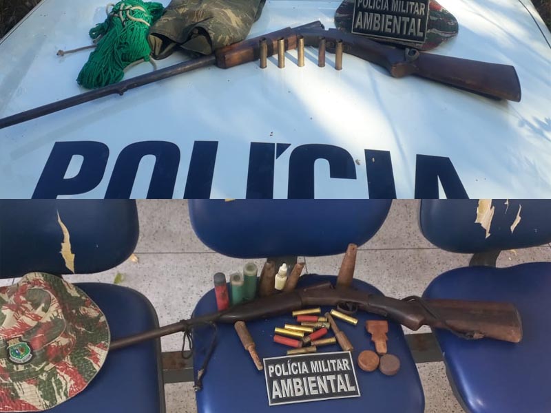 Polícia ambiental apreende armas de fogo em Missão Velha e Santana do cariri