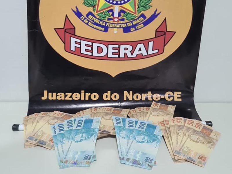 PF prende mulher e apreende R$ 6.000,00 em cédulas supostamente falsas, em Salitres-CE