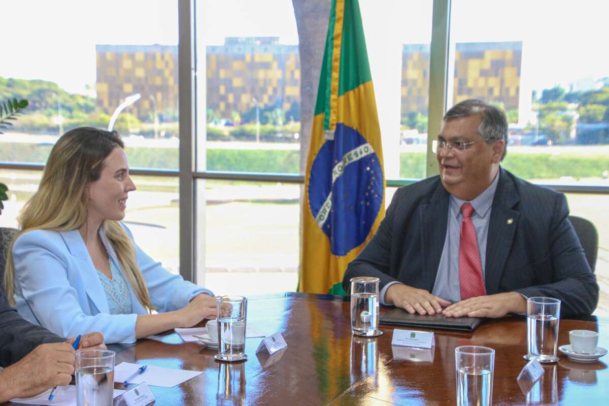 Em reunião com ministro Flávio Dino, vice-governadora Jade Romero solicita revisão de medida que põe sigilo em dados de agressores de mulheres