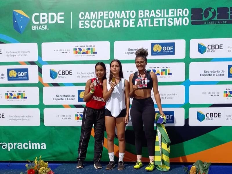 Aluna da rede estadual é medalhista de ouro no Campeonato Brasileiro Escolar de Atletismo