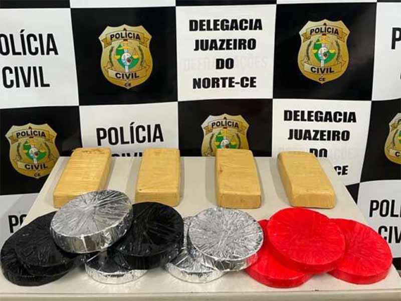 Trio em posse de cerca de 10 quilos de cocaína e crack é capturado pela Polícia Civil em Juazeiro do Norte