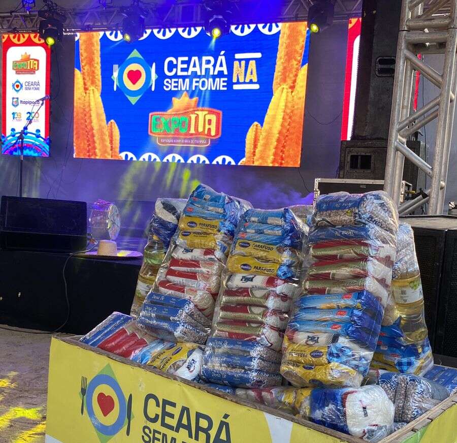 Em balanço recorde, Expoita 2023 arrecada mais de 40 toneladas de alimentos para o Ceará Sem Fome