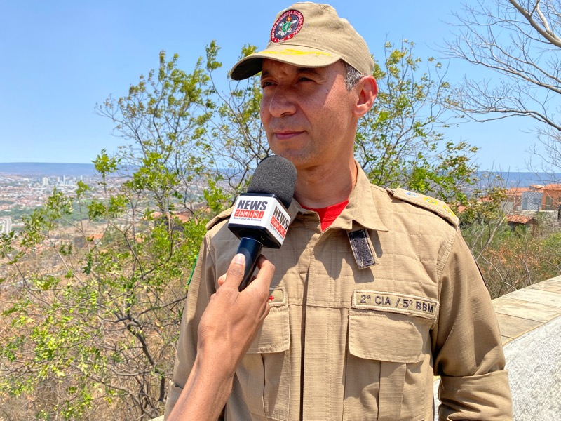 Corpo de Bombeiros controla chamas na Colina do Horto e orienta para prevenção de incêndios